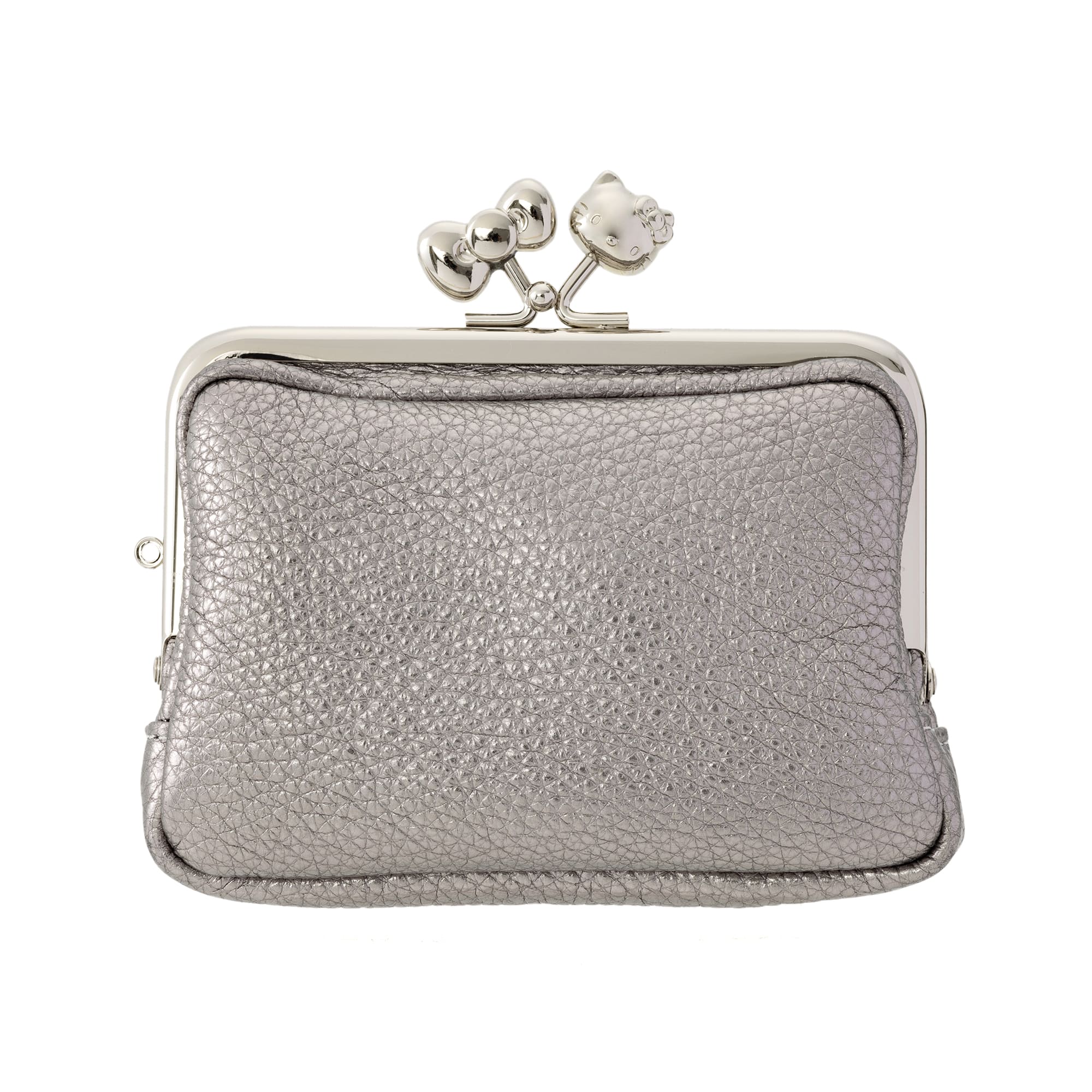 3.8角型親子がま口 シルバー