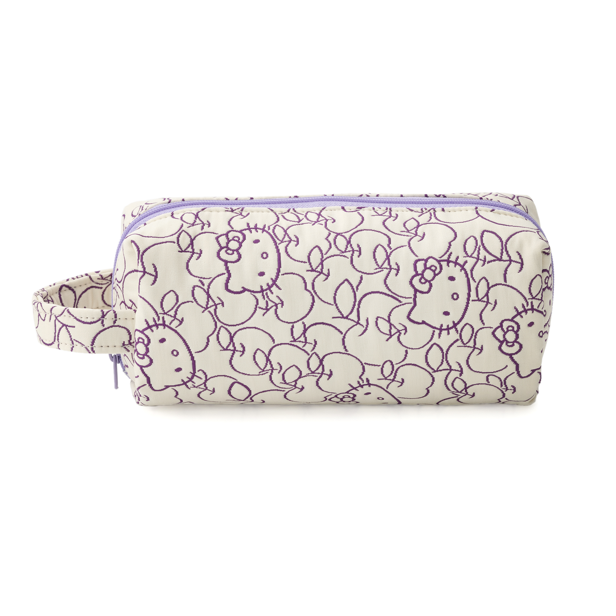 KT ふくれ 織横コスメポーチ 紫