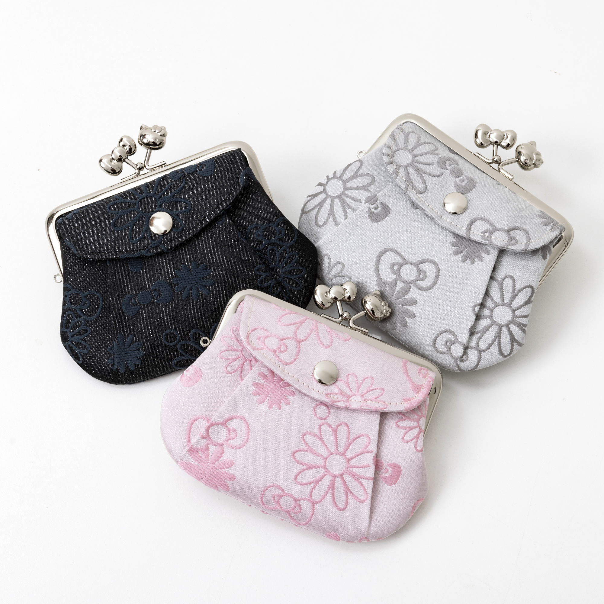 KT ジャガードラメ 3.8親子がま口ポケット付 全種類