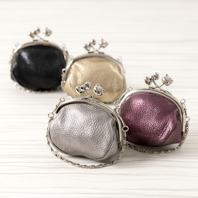 KT レザー3.8角型親子がま口財布 京都・はろうきてぃ工房