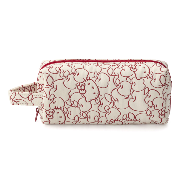 KT ふくれ 織横コスメポーチ 赤