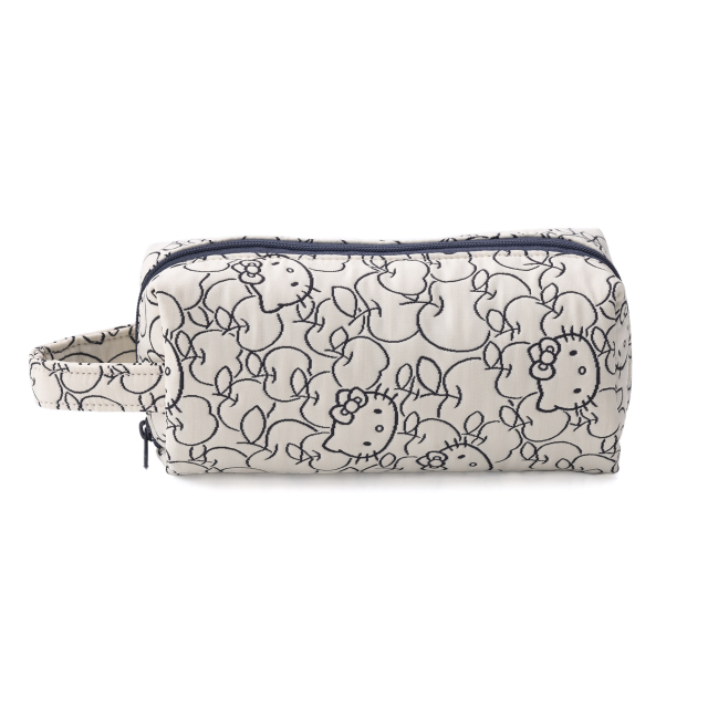 KT ふくれ 織横コスメポーチ 黒