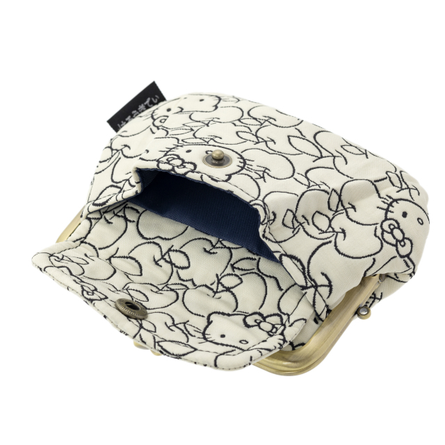 メール便可】京都・はろきてぃ工房/ハローキティ/ふくれ織/親子がま口