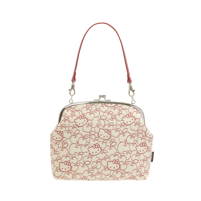 KT ふくれ 6.8がま口バッグ 赤