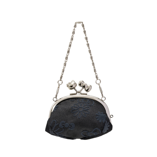 KT ジャガードラメ 3.3ボストン型チェーン付 裏