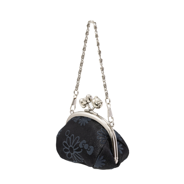 KT ジャガードラメ 3.3ボストン型チェーン付 横