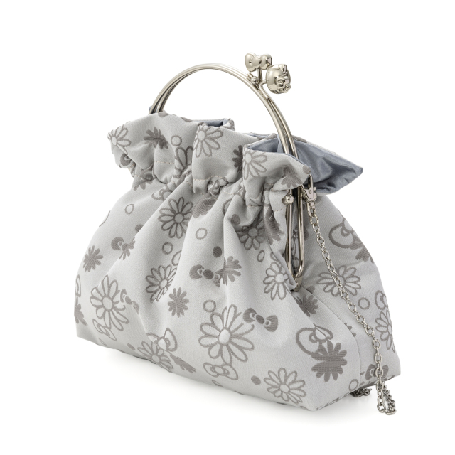 KT ジャガードラメ ハンドルバッグ小 横