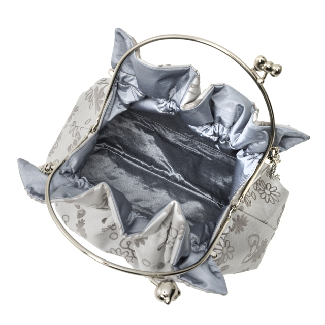 KT ジャガードラメ ハンドルバッグ小 内側