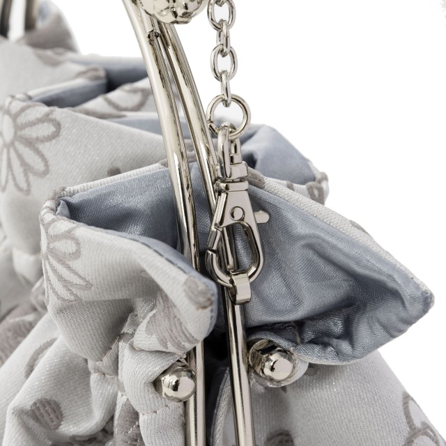 KT ジャガードラメ ハンドルバッグ小 金具2