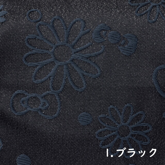 KT ジャガードラメ生地アップ 黒