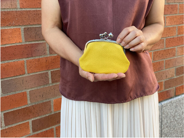 KT レザー4.0親子がま口財布 京都・はろうきてぃ工房