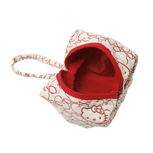 KT ふくれ キューブポーチ 赤2