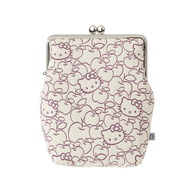 KT ふくれ 4.3フラットがま口ポーチ 紫