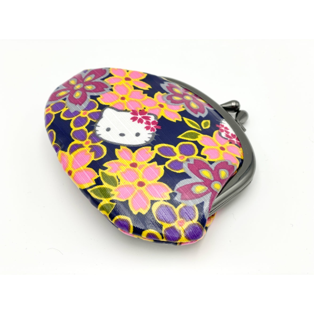 ハローキティ/和風キティ/Hello Kitty/桜(ラミネート加工)/がま口財布/コインケース/6配色 詳細2