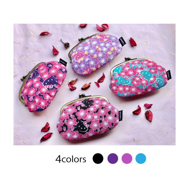 ちりめん ハローキティ親子がま口財布 カラバリ