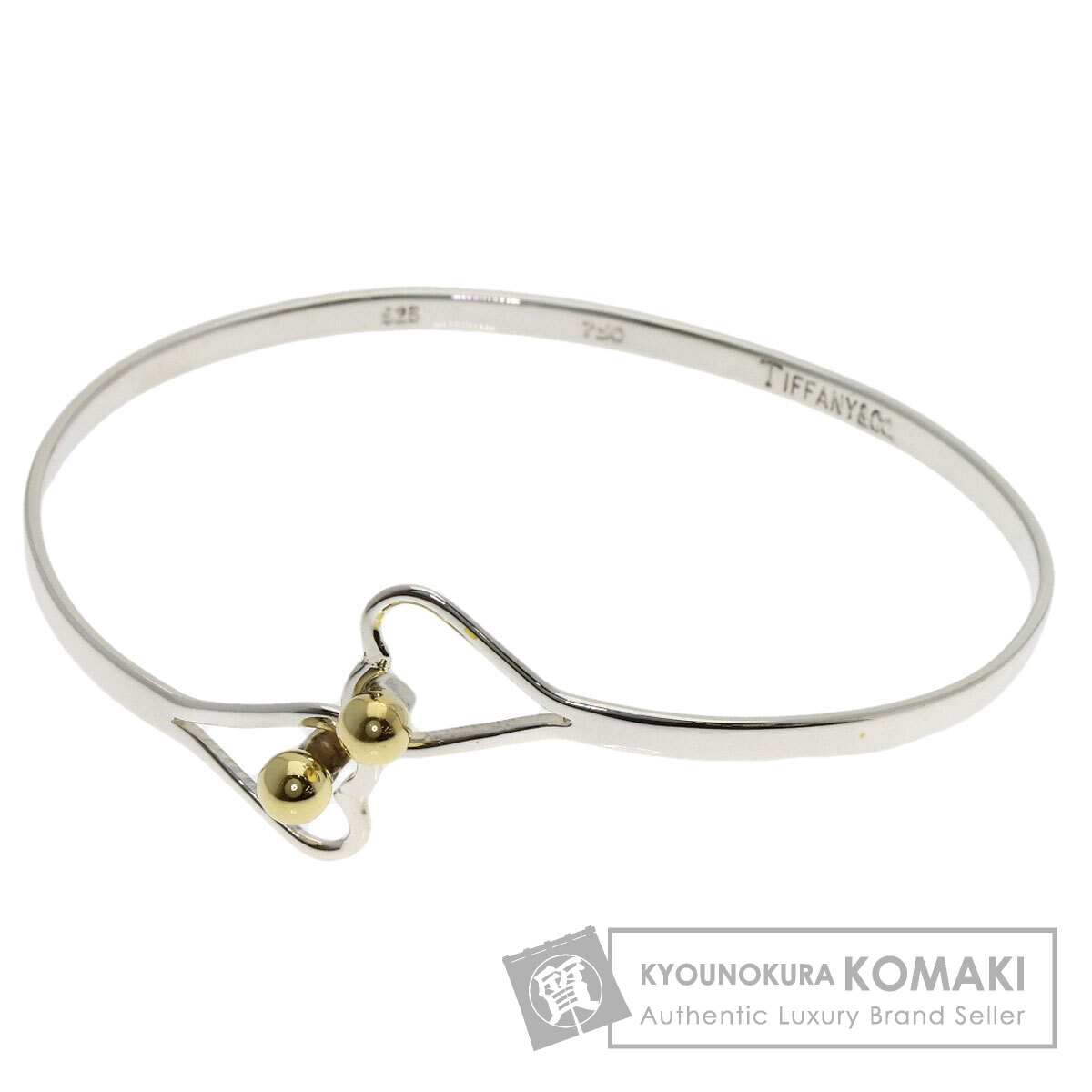 TIFFANY&Co. ティファニー ダブルハート ブレスレット シルバー/K18YG