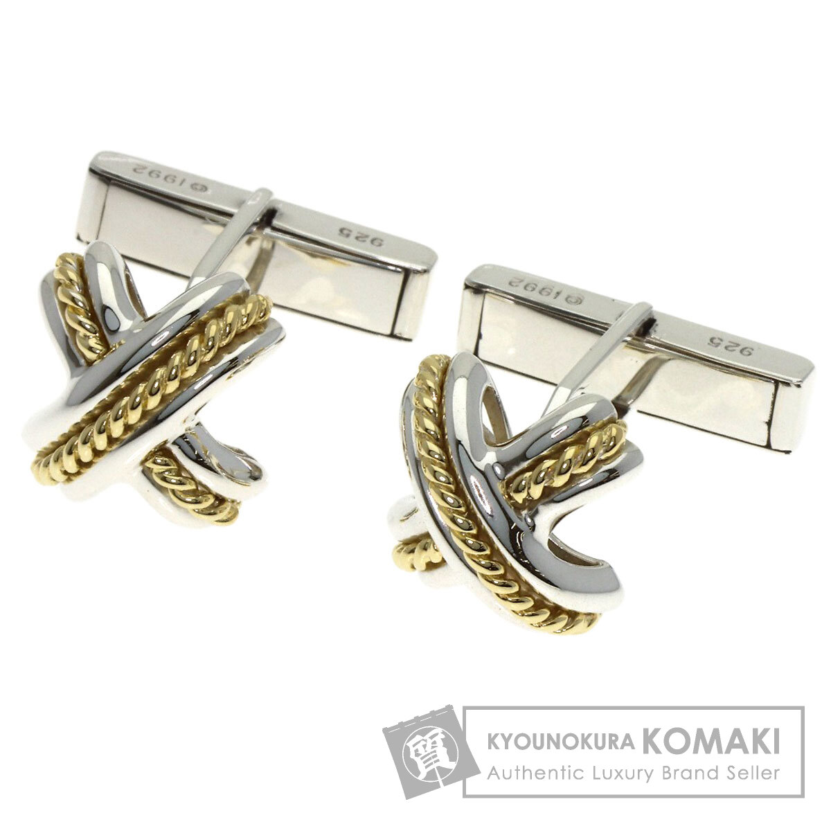 TIFFANY&Co. ティファニー シグネチャー カフス シルバー/K18YG メンズ