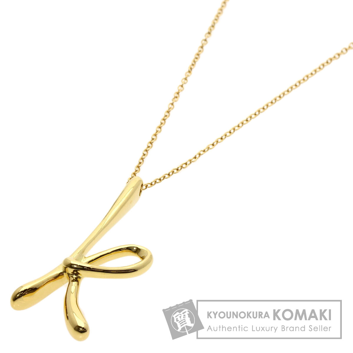 ティファニー ネックレス イニシャル K ミディアム