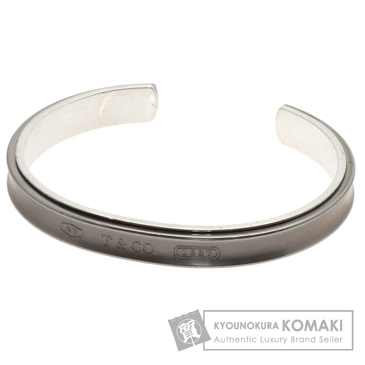 ティファニー シルバー チタン 1837 バングル ブレスレット カフ TIFFANY&Co. ティファニー 1837 ブレスレット シルバー/チタン