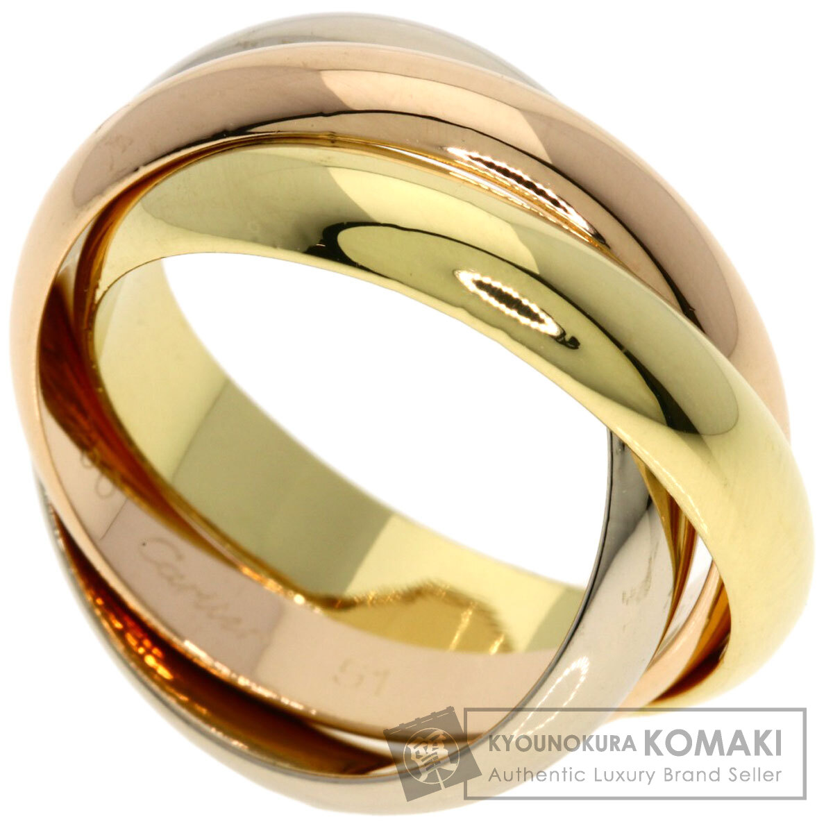 CARTIER カルティエ トリニティ MM #51 リング・指輪 K18イエロー