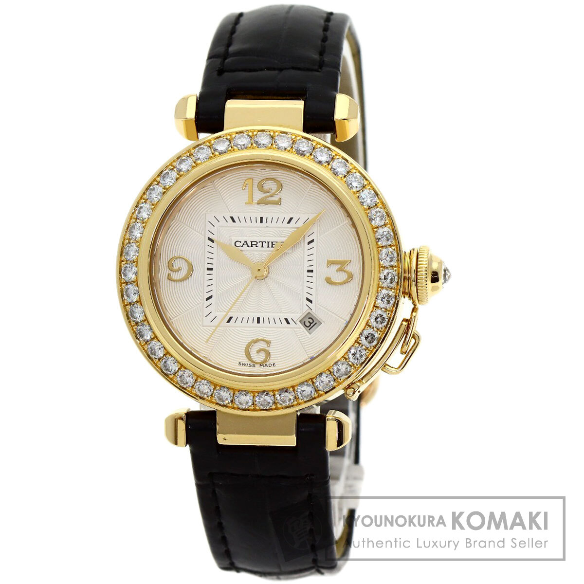 カルティエ 腕時計 パシャ 32mm　ベゼルダイヤモンド
