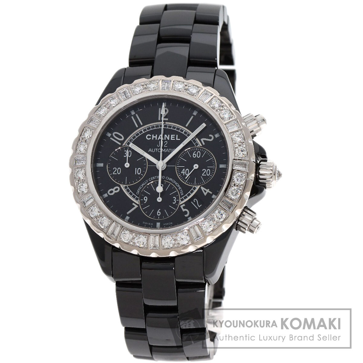 シャネル 腕時計 J12 41cm クロノグラフ ラージ ダイヤモンド 25本限定