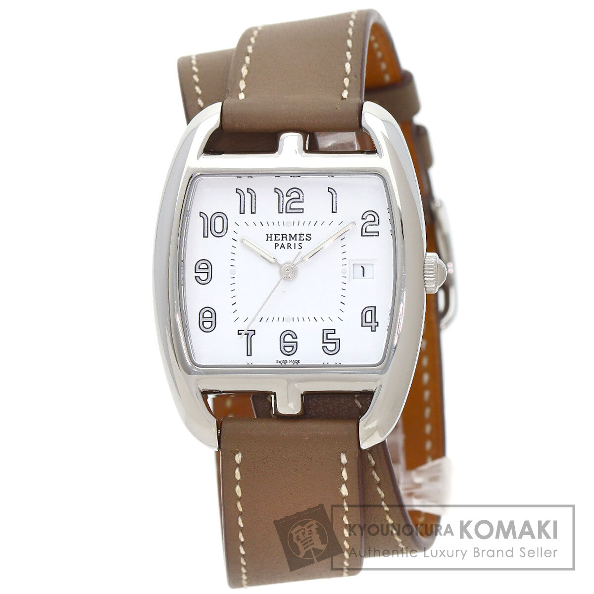 エルメス 腕時計 ケープコッド ドゥブルトゥール エトゥープ