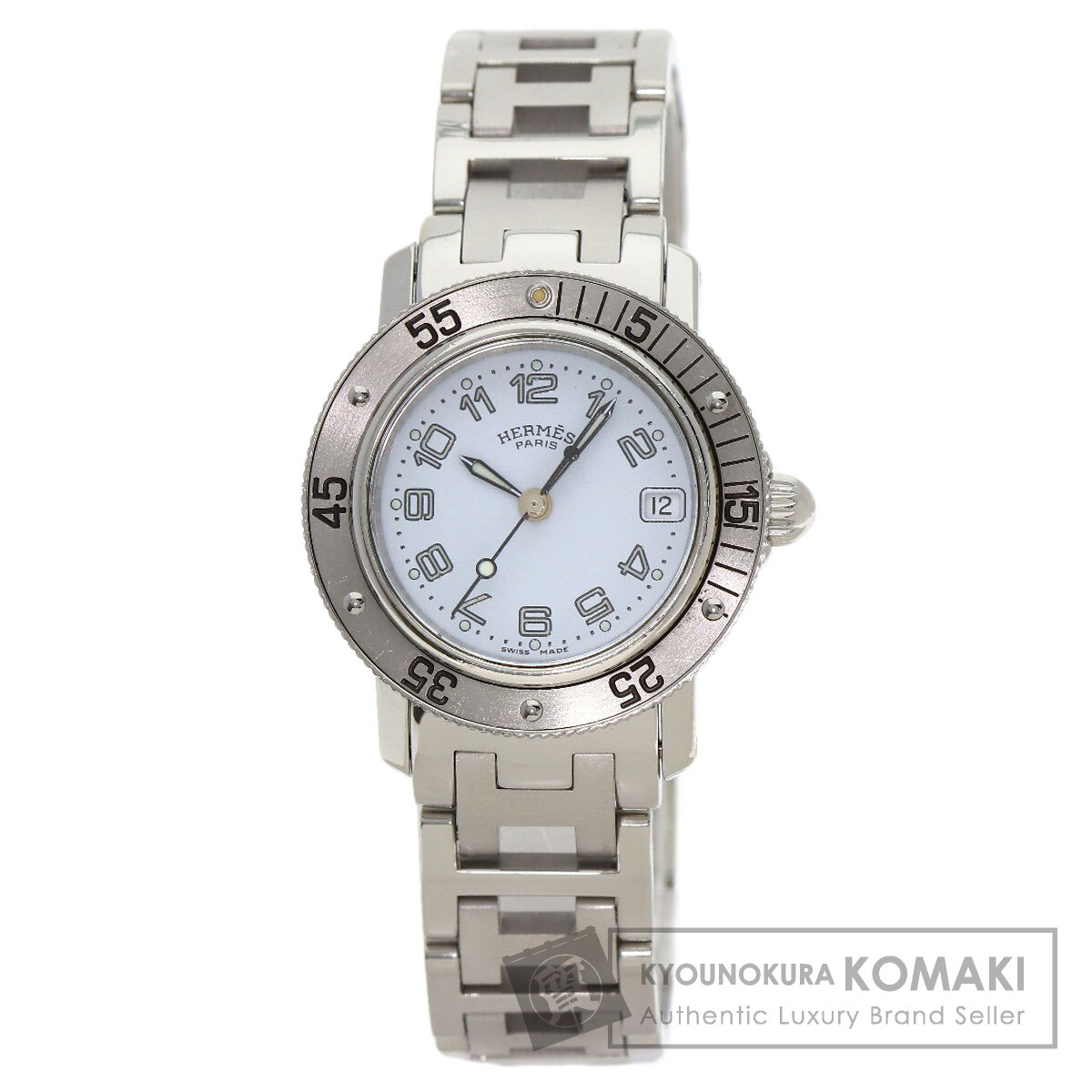 HERMES エルメス CL5.210 クリッパー ダイバー 腕時計 ステンレス