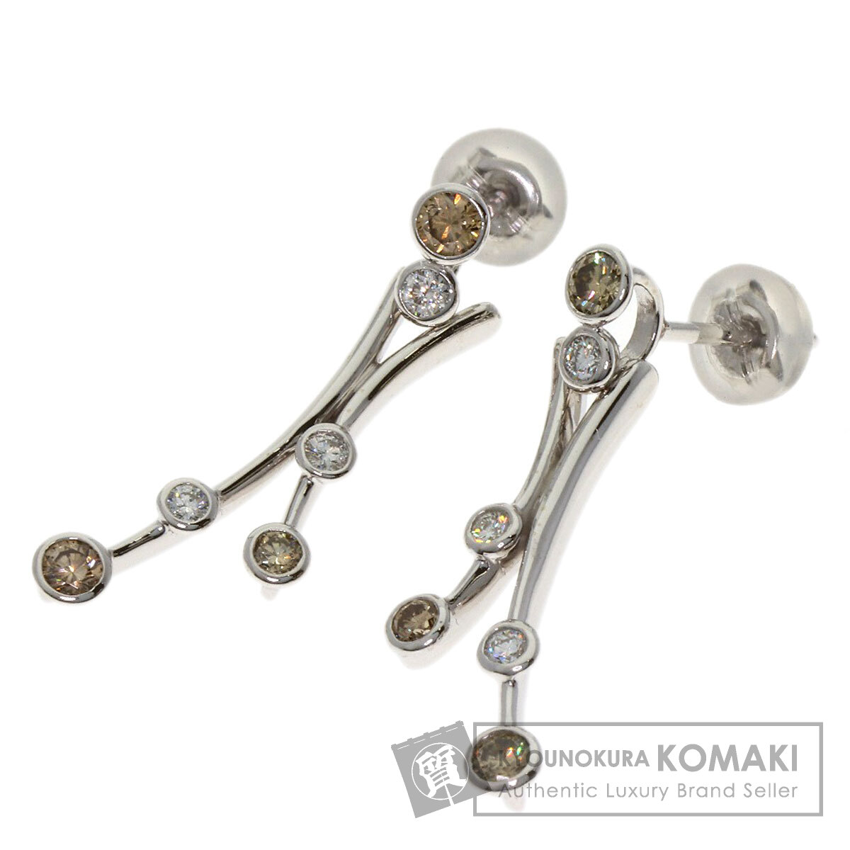 カシケイ ピアス ダイヤモンド  ブラウンダイヤモンド