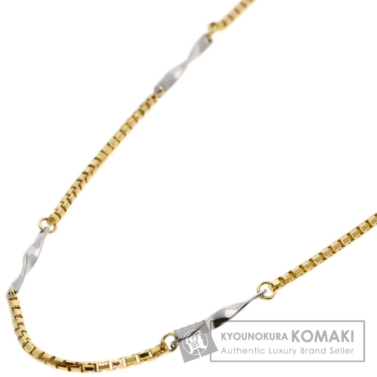 デザイン ネックレス プラチナPT850/K18YG 4.4g レディース [中古 