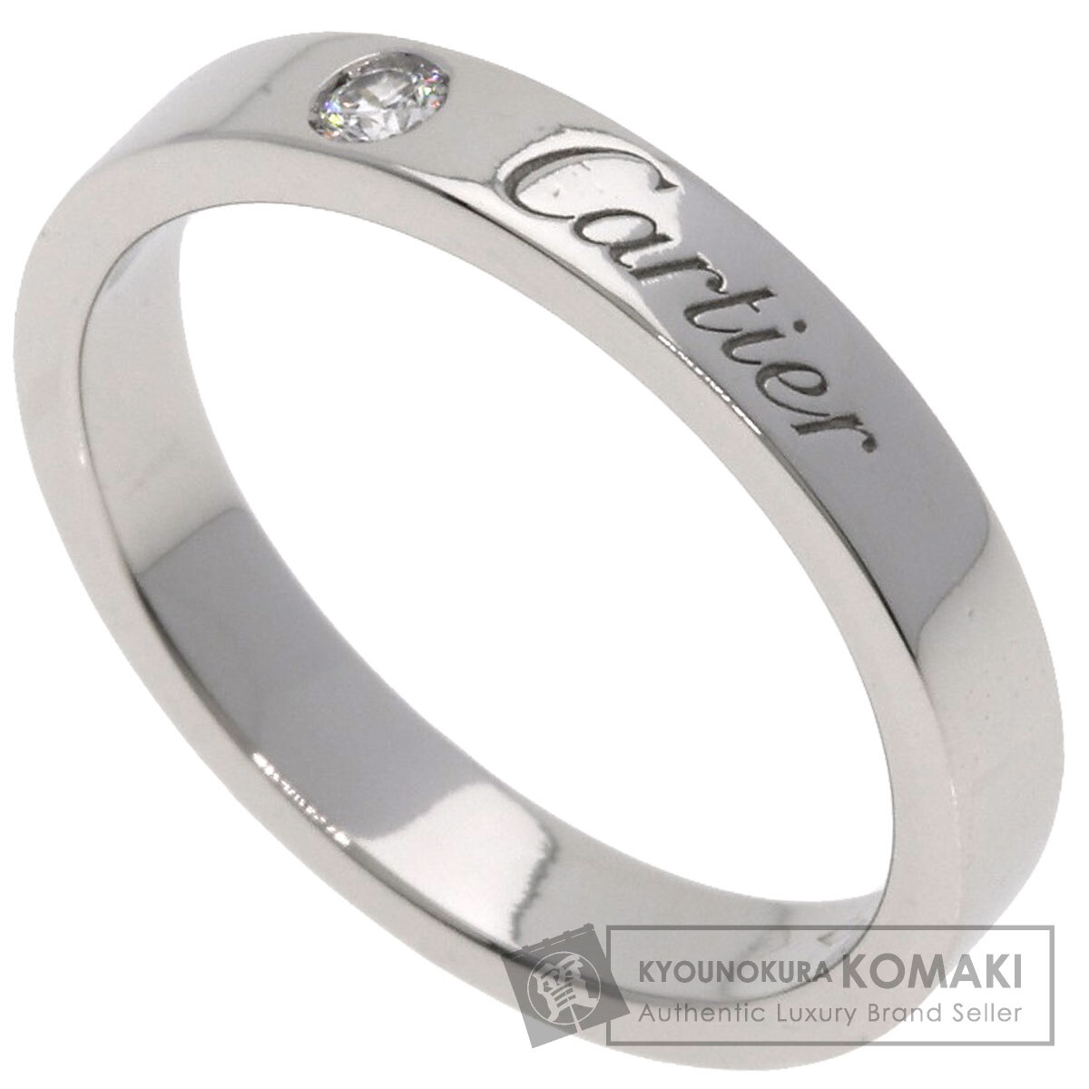 カルティエ リング・指輪 エングレー ブド 1P ダイヤモンド #50