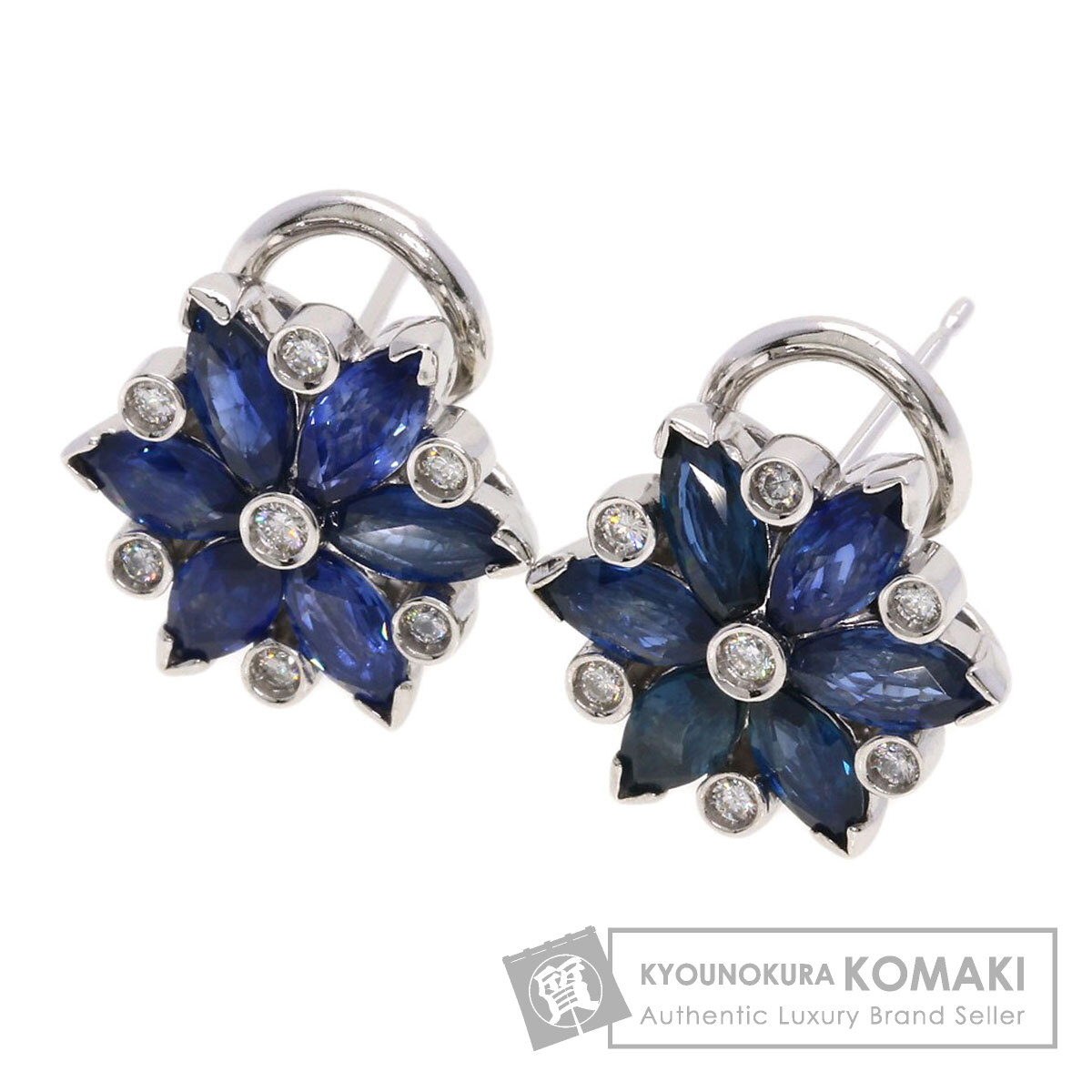 ゾッカイ ピアス サファイア ダイヤモンド