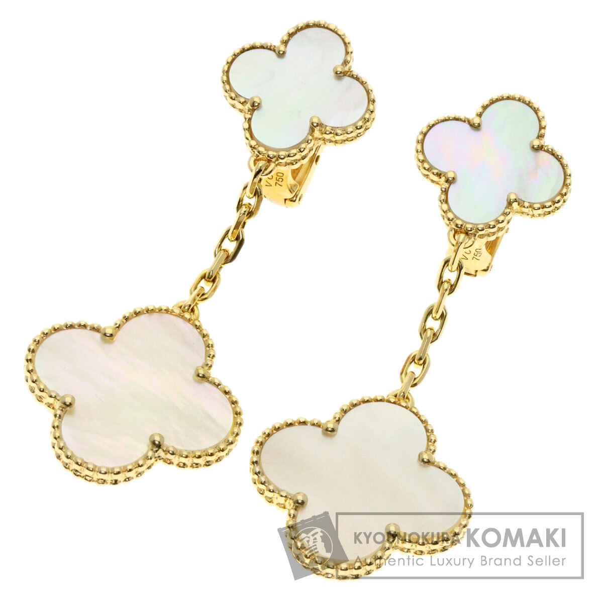 ヴァンクリーフ＆アーペル ピアス マジック アルハンブラ ホワイトシェル