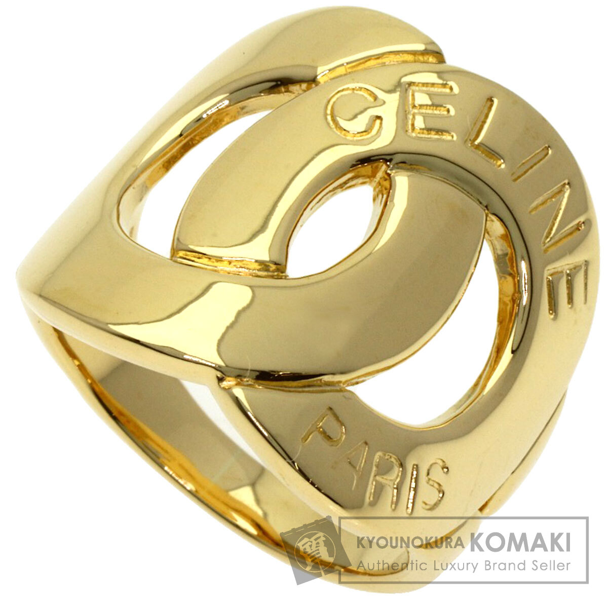 セリーヌ リング・指輪 ロゴ ダブルサークル ダイヤモンド