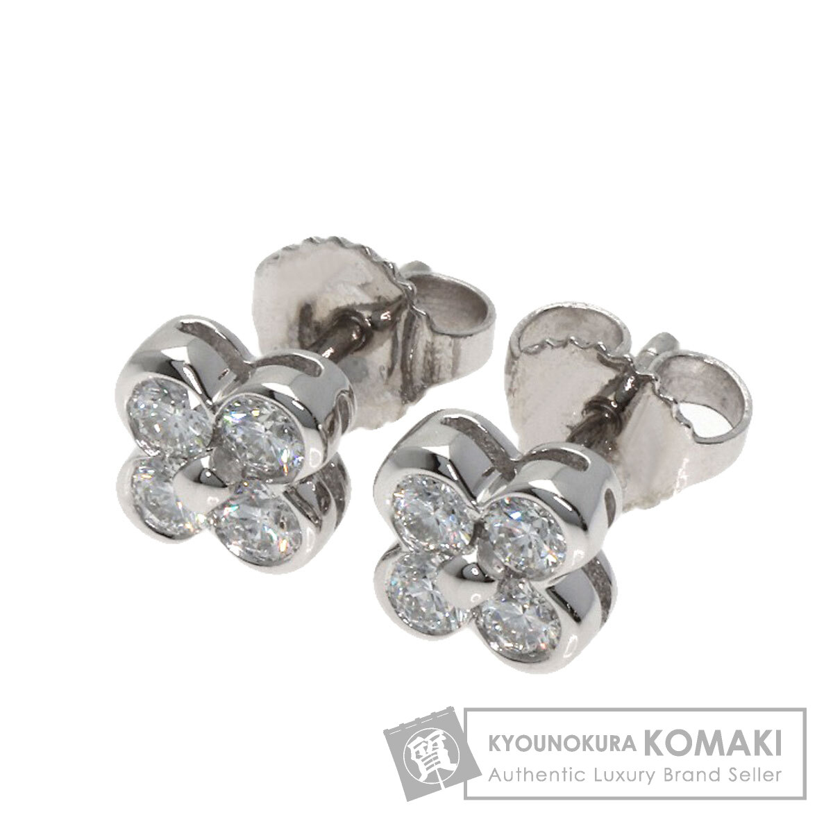 TIFFANY&Co. ティファニー ベゼルセット ダイヤモンド ピアス プラチナ