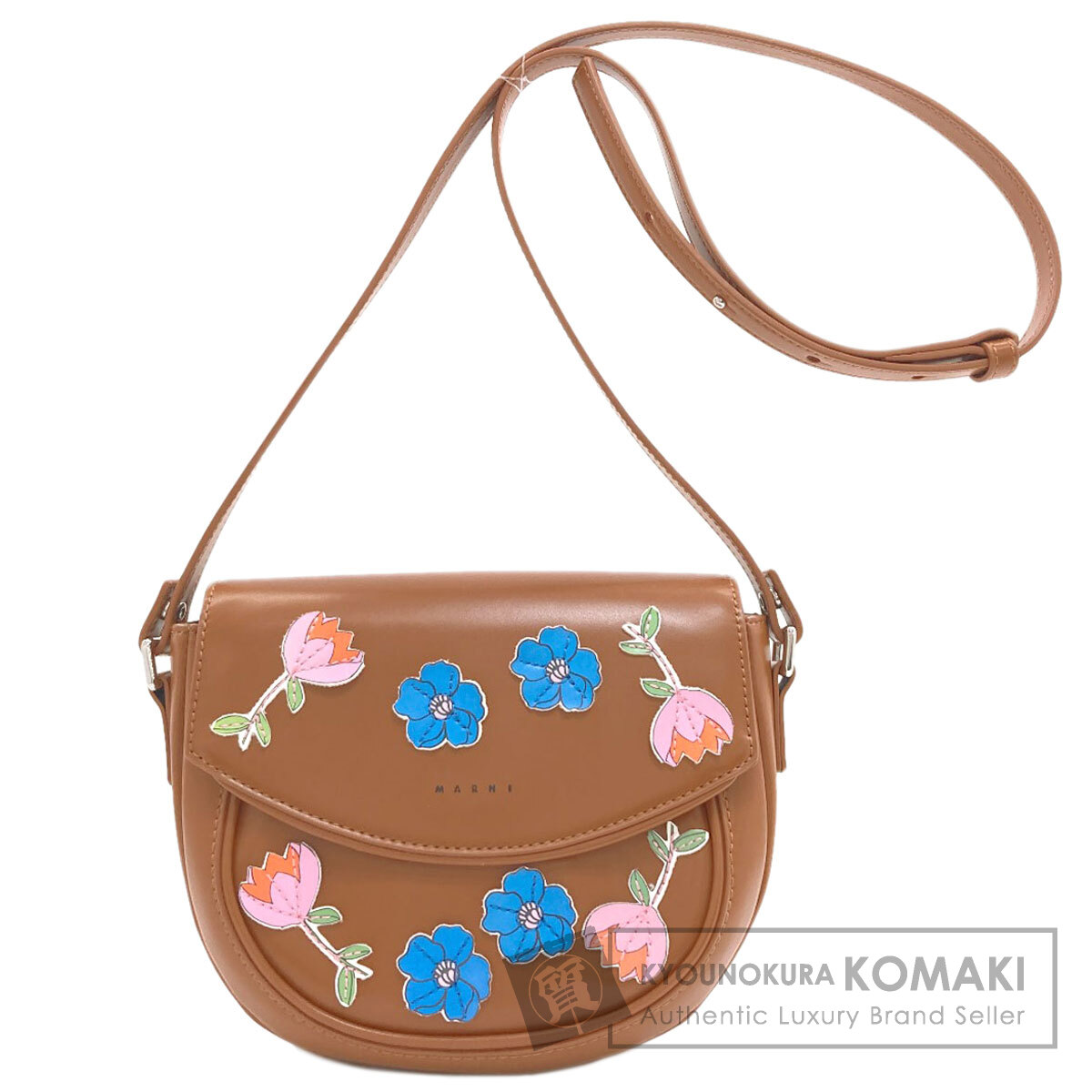 MARNI マルニ キッズ フラワー ショルダーバッグ レザー レディース