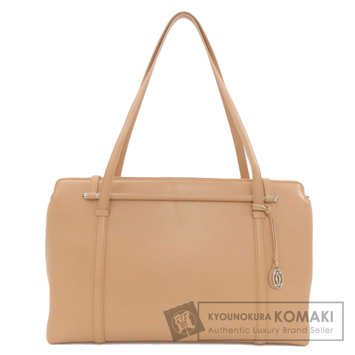 CARTIER カルティエ カボション トートバッグ レザー レディース [中古