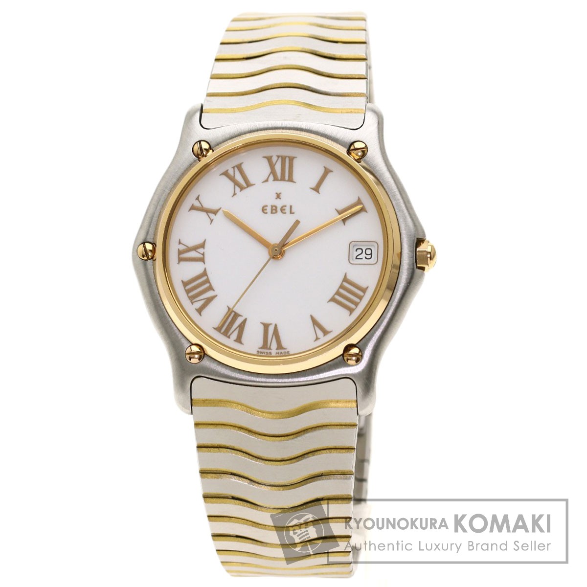 【K18YG】 EBEL エベル クラシックスポーツ 12P 腕時計 不動 EBEL エベル クラシックウェーブ 12P ダイヤモンド 腕時計