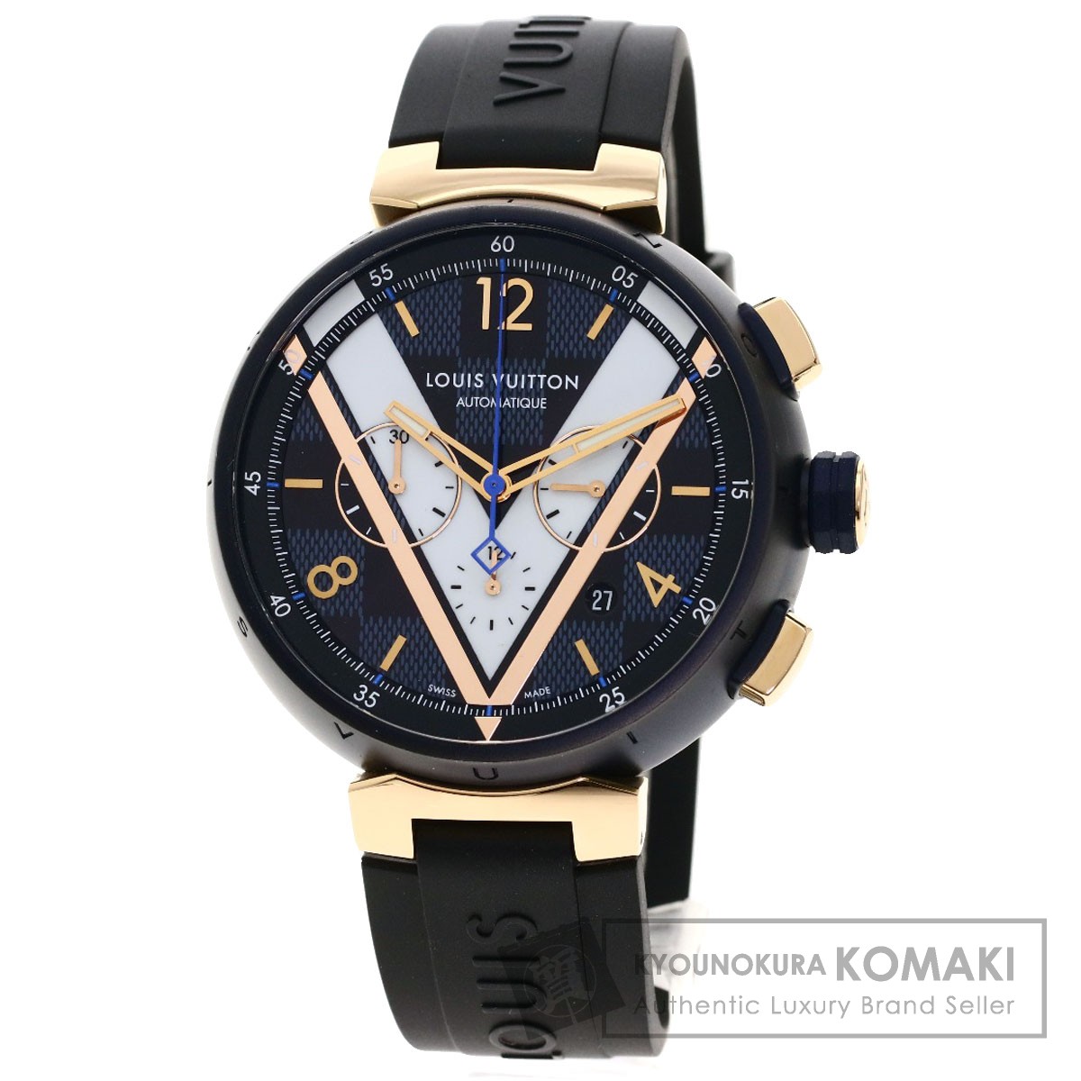 LOUIS VUITTON ルイヴィトン QA090Z タンブール ダミエ コバルト