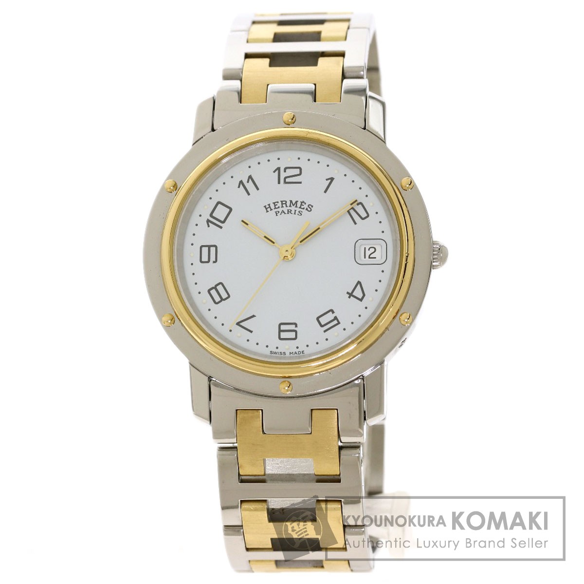 HERMES エルメス CL6.720 クリッパー 腕時計 ステンレススチール