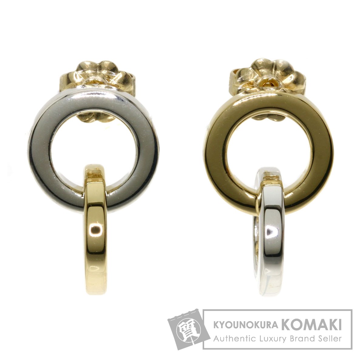 TIFFANY&Co. ティファニー ダブルサークル ピアス K18イエロー