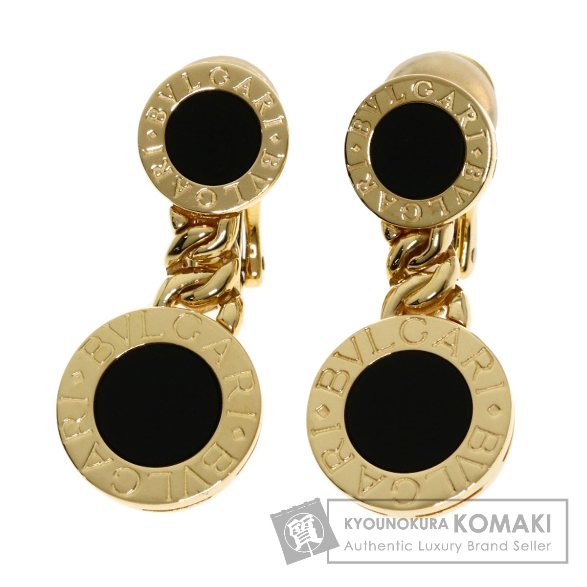 BVLGARI ブルガリ ブルガリブルガリ オニキス イヤリング K18