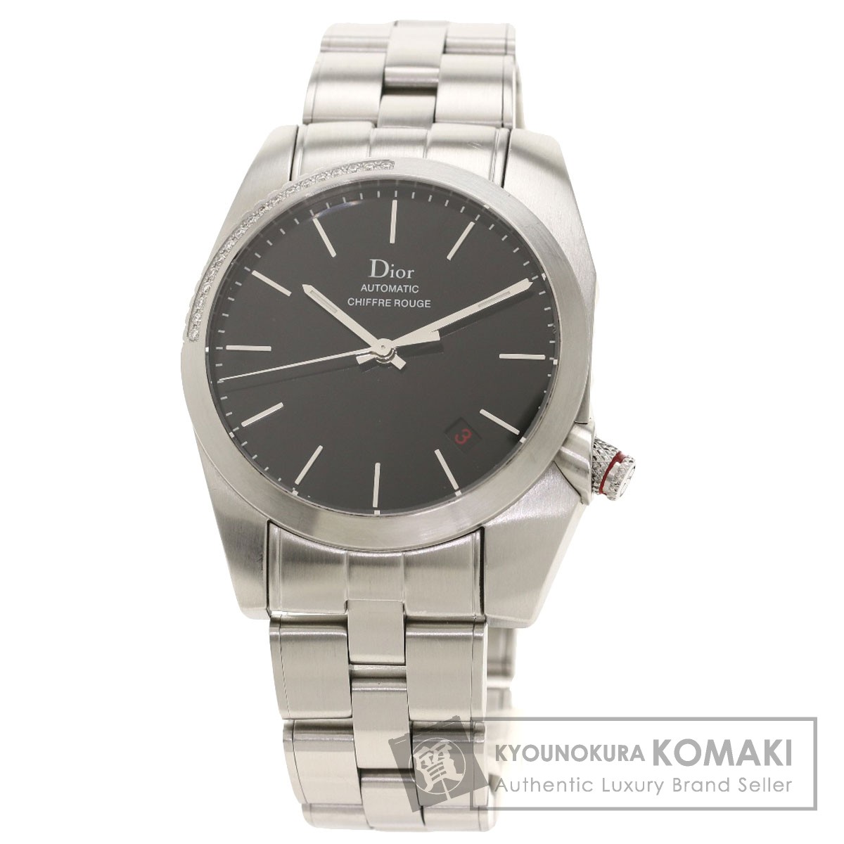 Christian Dior Silver and Black Watch Working From Japan | eBay