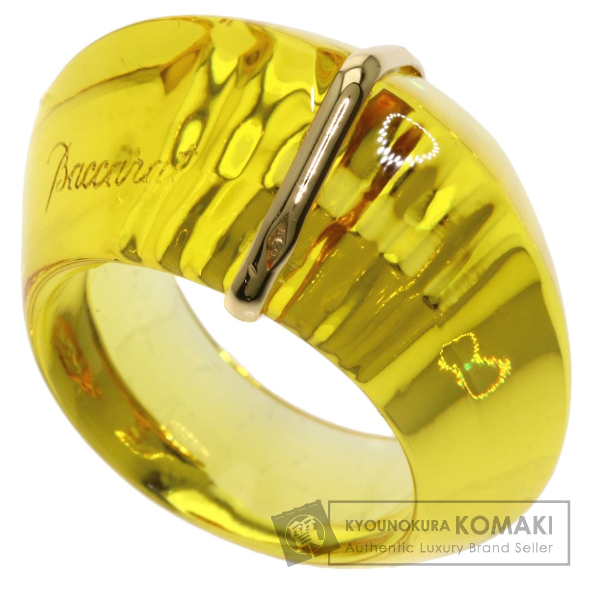 Baccaratバカラクリスタルガラスリング・指輪K18イエロー