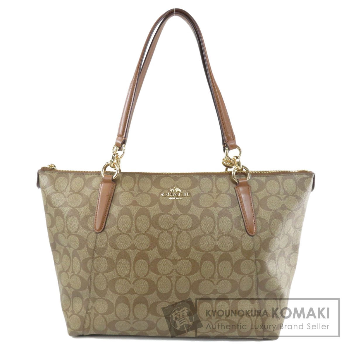 COACH コーチ F58318 シグネチャー トートバッグ PVC/レザー