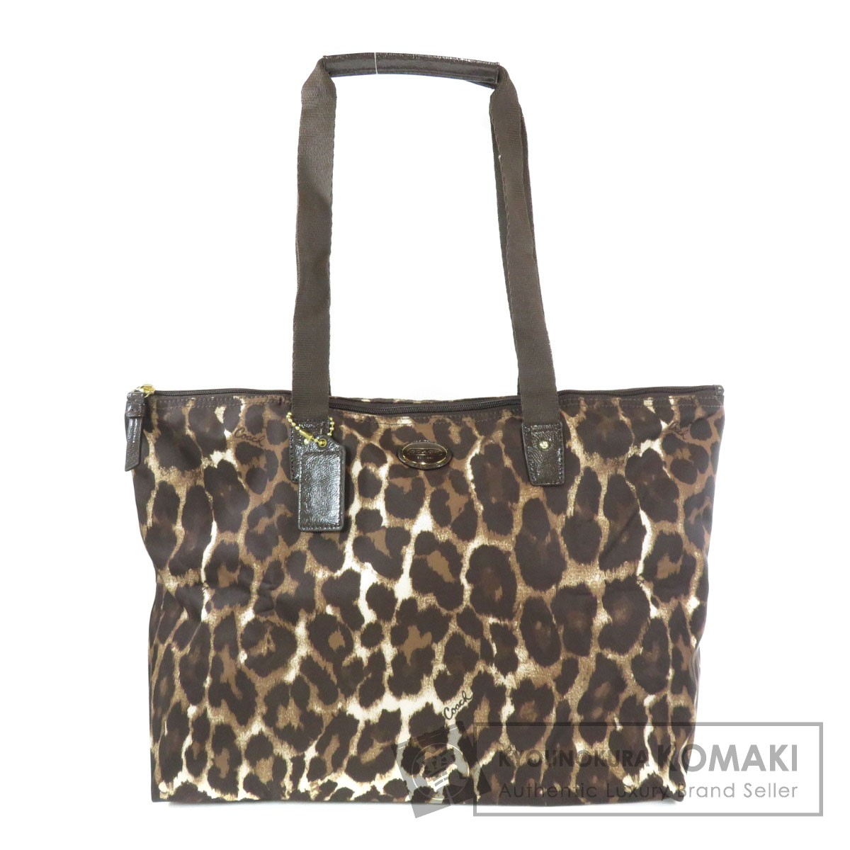 COACH コーチ ヒョウ柄 トートバッグ ナイロン素材 レディース