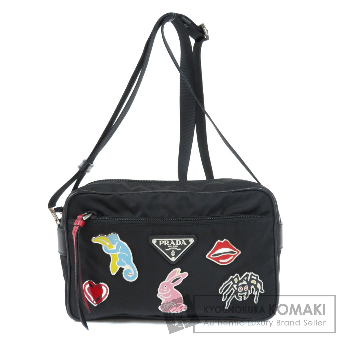 PRADA】プラダ『メタルアップリケ ナイロン ショルダーバッグ