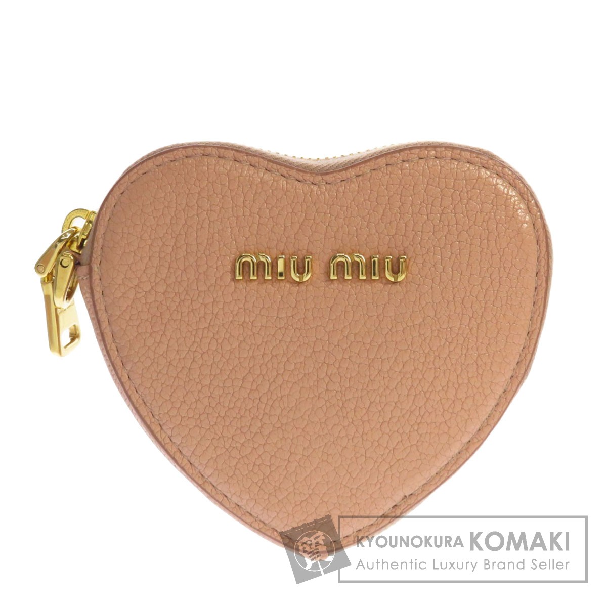 miumiu コインケース ハート miu miu ミュウミュウ コインケース ハート型 ネイビー レザー