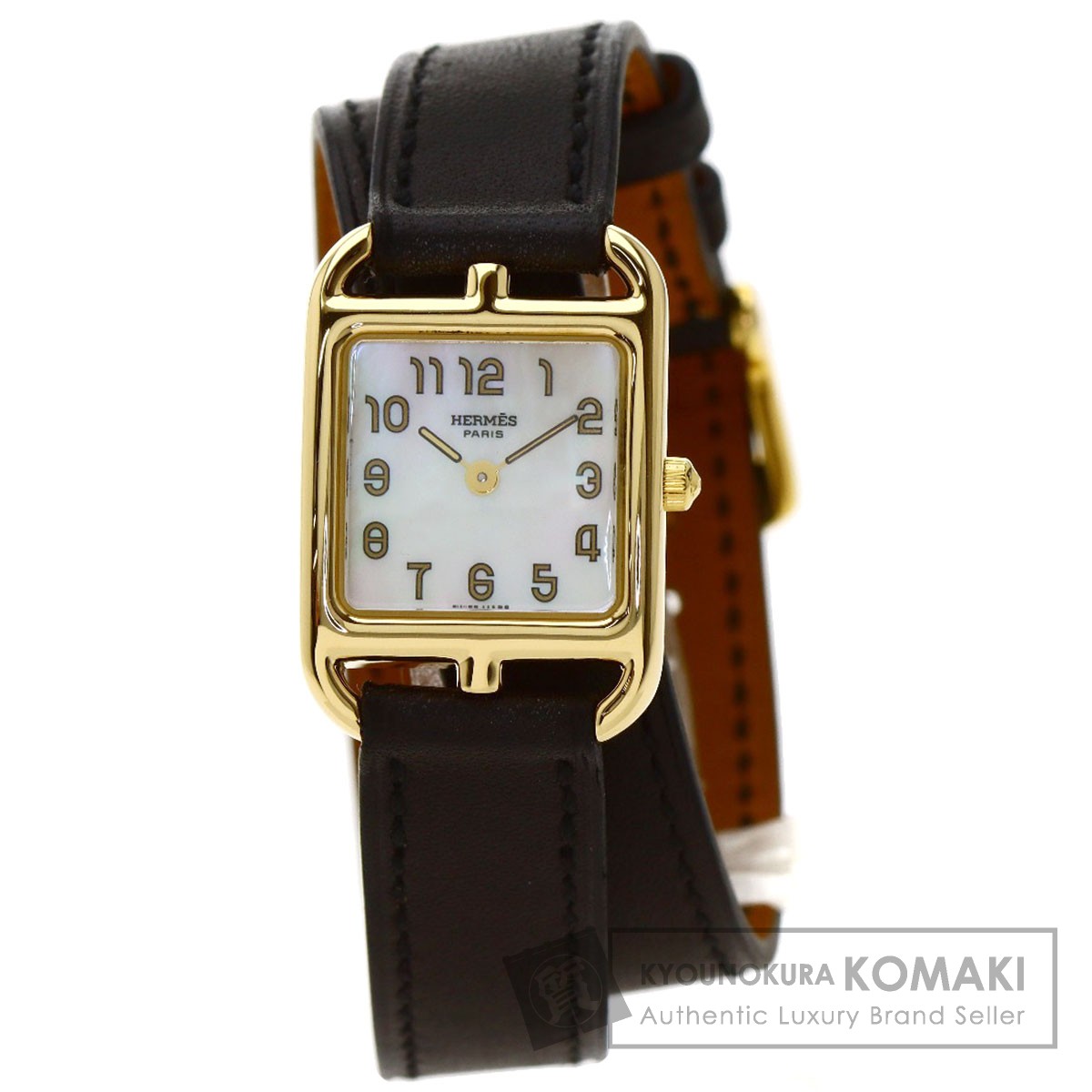 HERMES エルメス CC1.185 ケープコッド ミニ 腕時計 K18イエロー