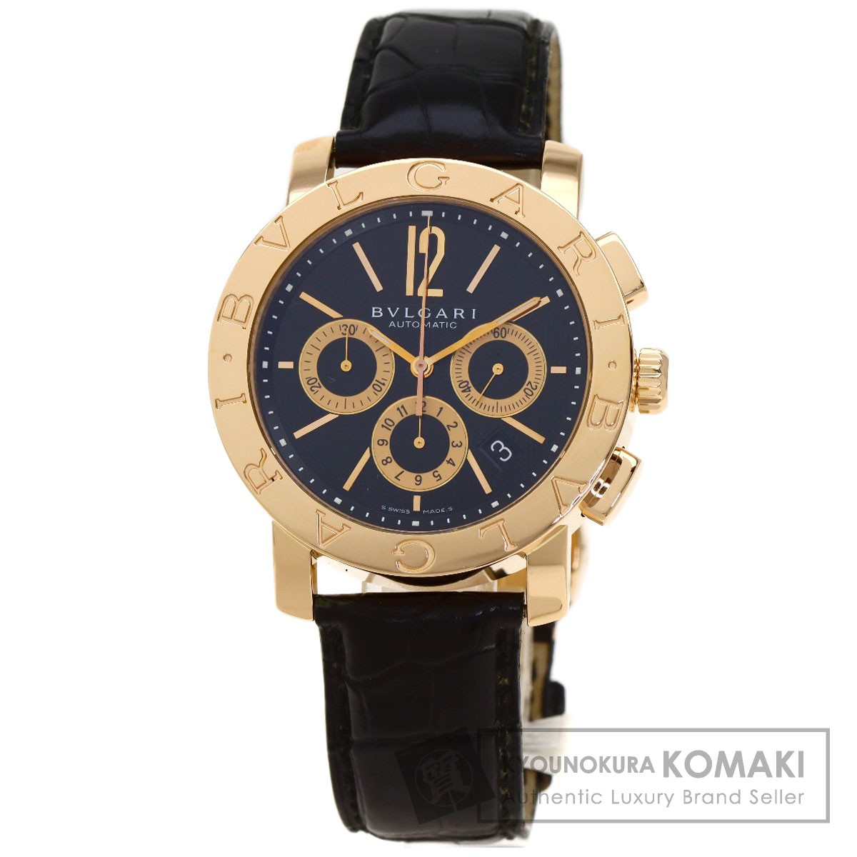 BVLGARI BB33GLD ブルガリブルガリ 腕時計 K18YG 革 メンズ 2025年最新